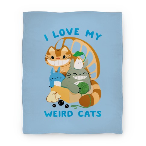 I love my weird cats Blanket