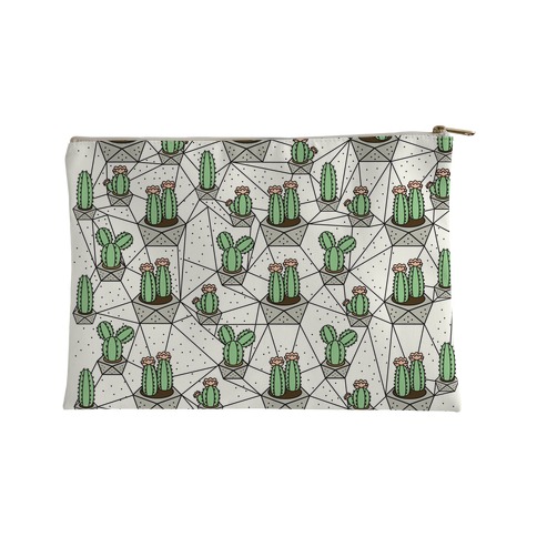 Geometric Cactus Accessory Bag