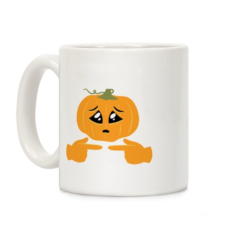 Shy Emoji Jack-o-Lantern Coffee Mug