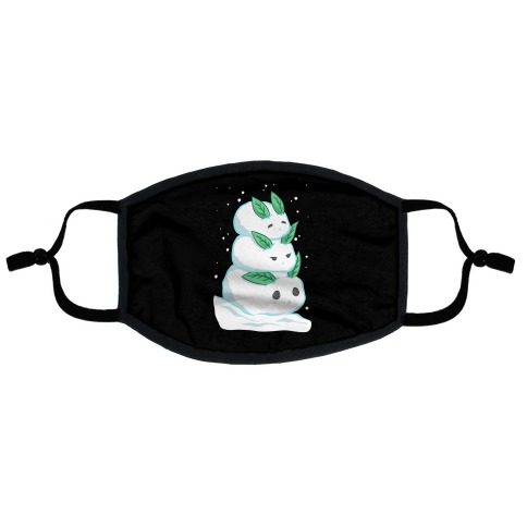 Stacked Snow Bunnies Flat Face Mask
