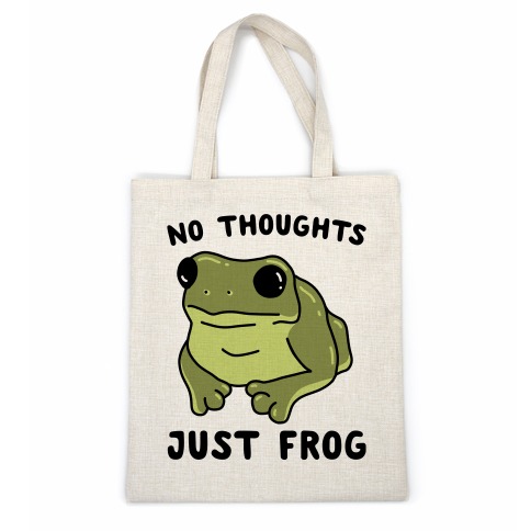 No Thoughts, Just Frog Casual Tote