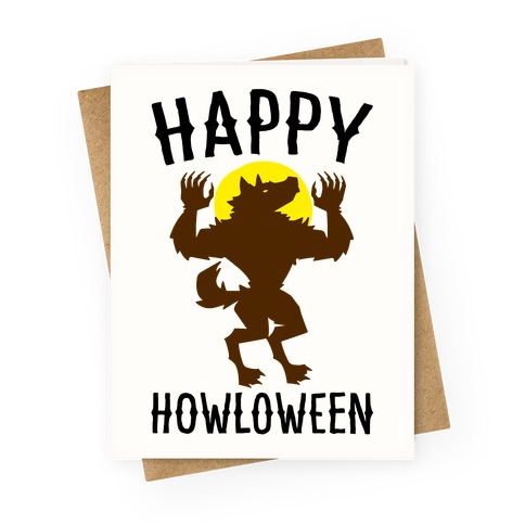 Happy Howloween Werewolf Parody Greeting Card