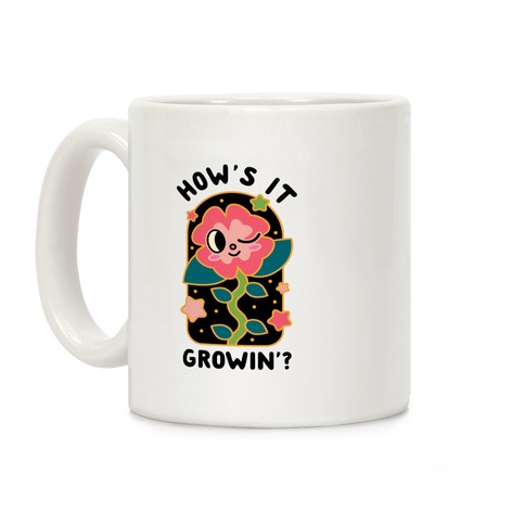 How's It Growin'? Waving Plant Friend Coffee Mug