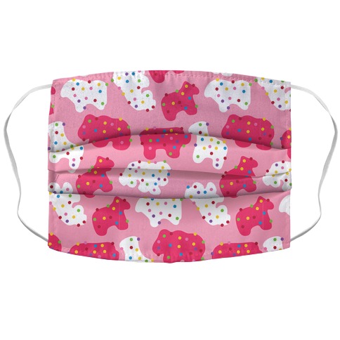 Frosted Animal Cracker Pattern Accordion Face Mask