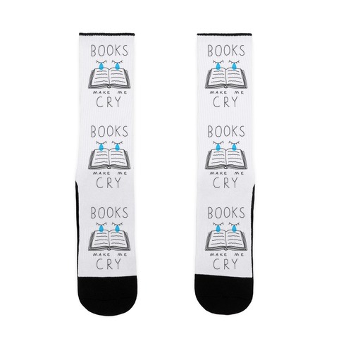 Books Make Me Cry Sock