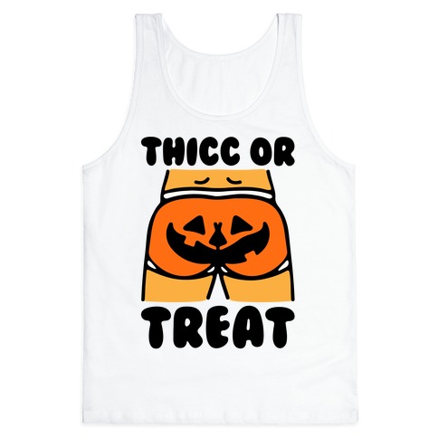 Thicc Or Treat Pumpkin Butt Tank Top