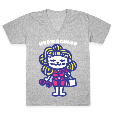 Meowschino Parody V-Neck Tee Shirt