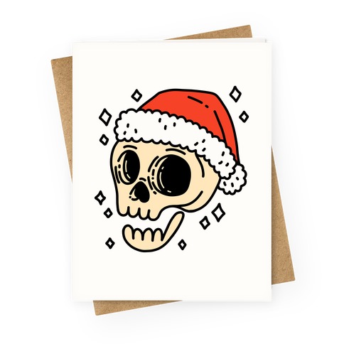 Santa Skull Greeting Card