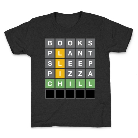 Chill Vibes Wordle Kids T-Shirt