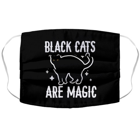Black Cats Are Magic Accordion Face Mask