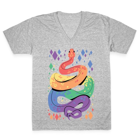 Pride Snakes: Gay V-Neck Tee Shirt