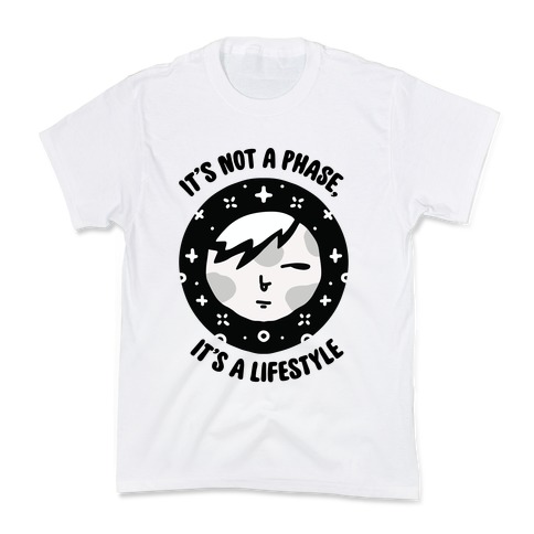 It's Not a Phase, It's a Lifestyle (Emo Moon) Kids T-Shirt