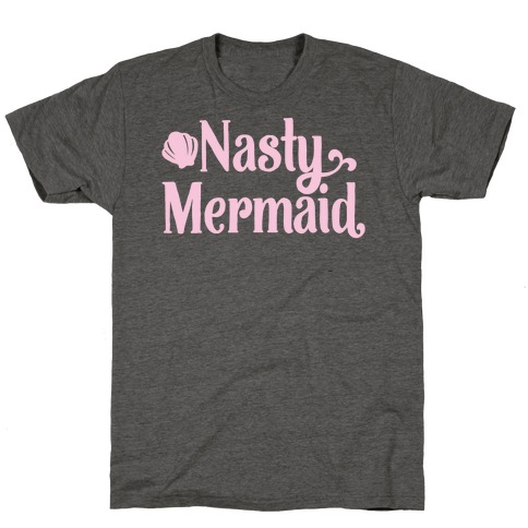 Nasty Woman Mermaid Parody White Print T-Shirt