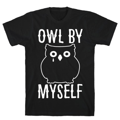 Owl By Myself White Print T-Shirt