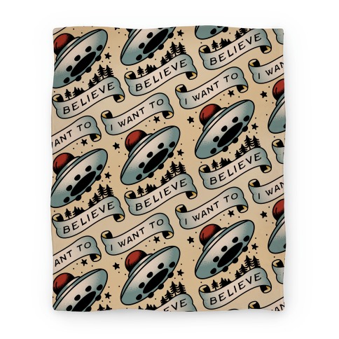 I Want to Believe (Old School Tattoo) Blanket