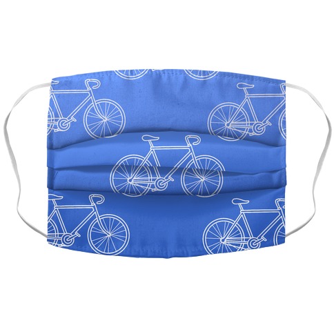Bikes Blue Gradient Accordion Face Mask