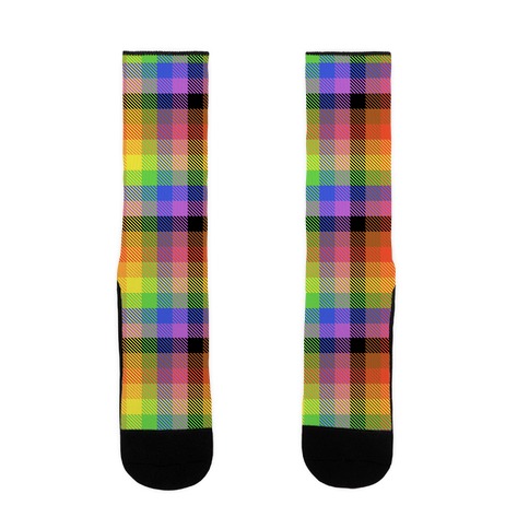 Pride Flag Plaid Sock