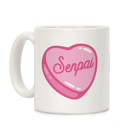 Senpai Candy Heart Coffee Mug
