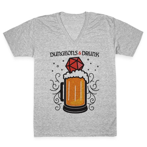 Dungeons & Drunk V-Neck Tee Shirt
