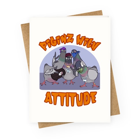 Piginz With Attitude Greeting Card