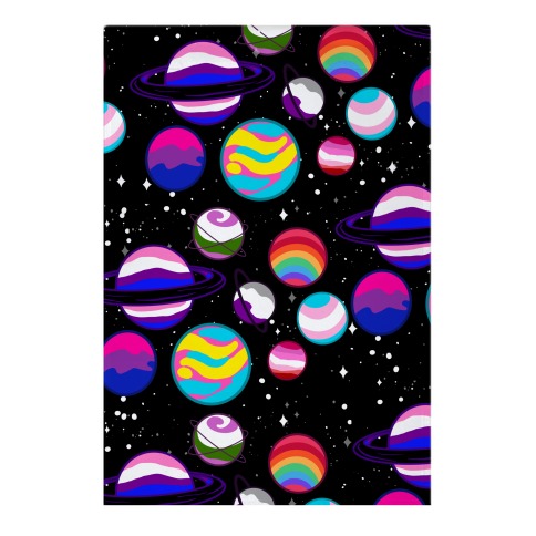 LGBTQ+ Planets Garden Flag