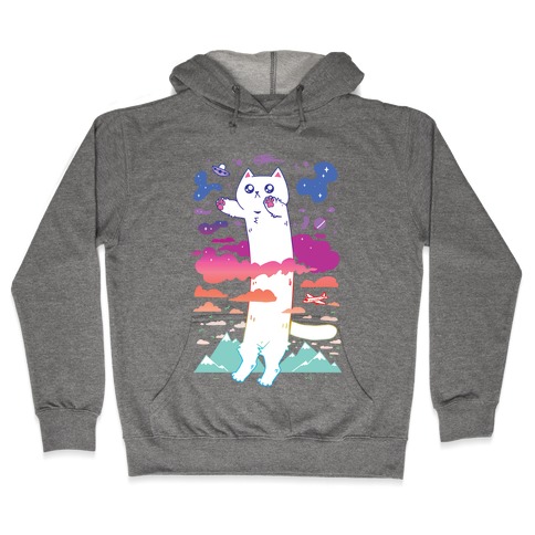 Long Cat Hooded Sweatshirt