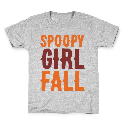 Spoopy Girl Fall Parody Kids T-Shirt