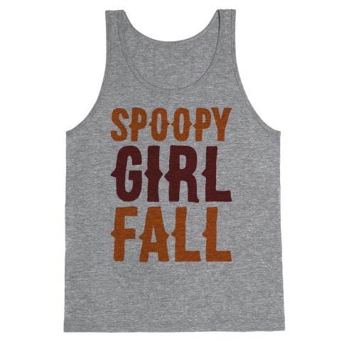 Spoopy Girl Fall Parody Tank Top