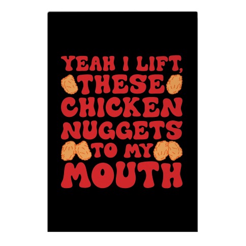 I Lift Chicken Nuggets To My Mouth Garden Flag
