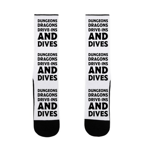 Dungeons Dragons Drive-ins And Dives Sock