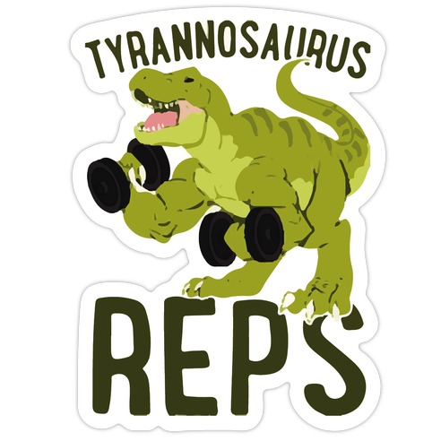 Tyrannosaurus Reps Die Cut Sticker