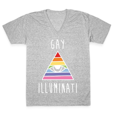 Gay Illuminati V-Neck Tee Shirt