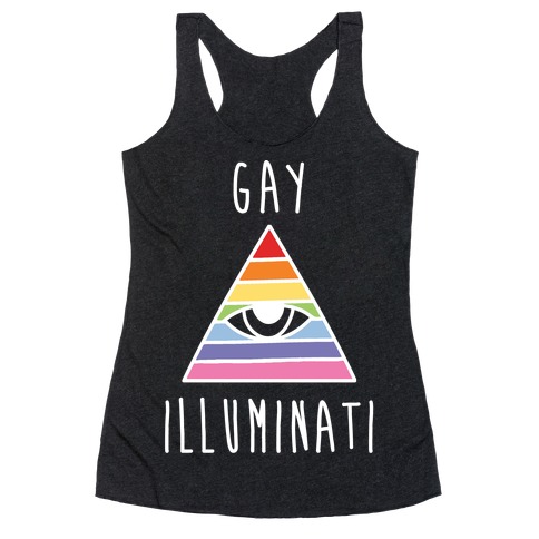 Gay Illuminati Racerback Tank Top