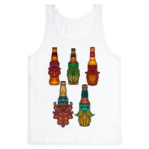 Beers With Beards Pattern Tank Top