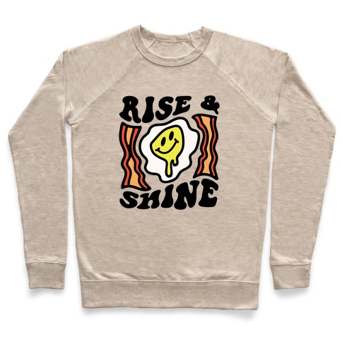 Rise And Shine Smiley Face Groovy Aesthetic Pullover
