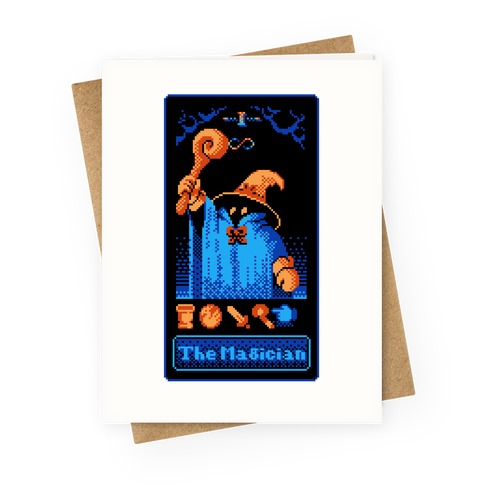 The Black Mage Magician Tarot Greeting Card