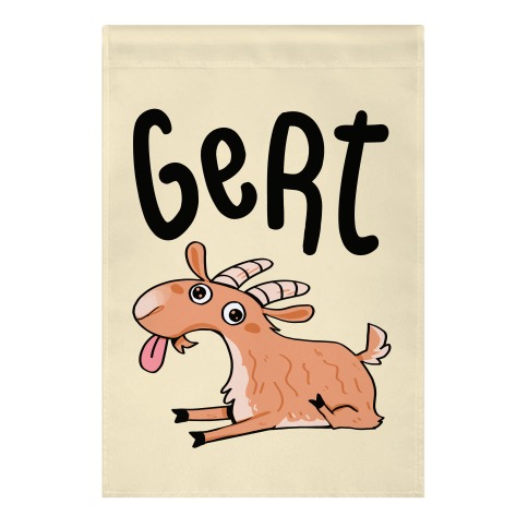 Gert Derpy Goat Garden Flag