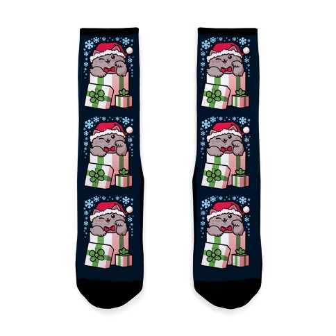 Cute Christmas Cat Sock