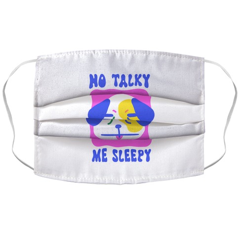 No Talky Me Sleepy Accordion Face Mask