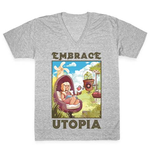 Embrace Utopia V-Neck Tee Shirt