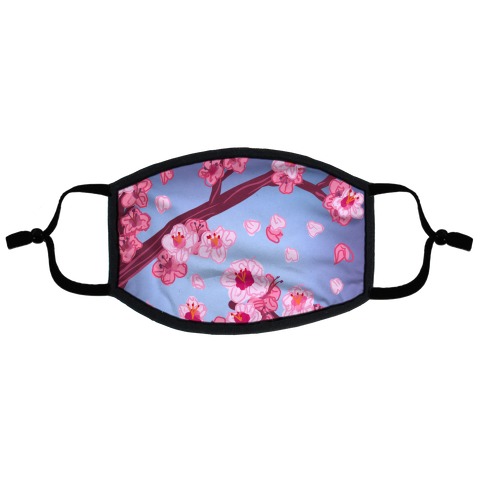 Cherry Blossom Painting Flat Face Mask