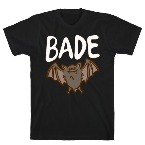 Bade Derpy Bat Parody White Print T-Shirt