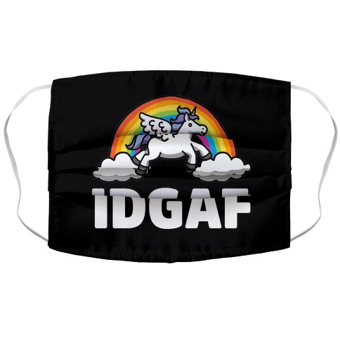 IDGAF (Unicorn) Accordion Face Mask