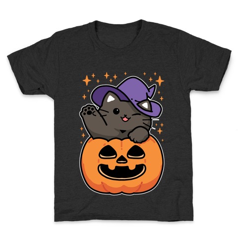 Cute Halloween Cat Kids T-Shirt