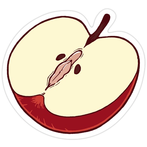 Fruity Vaginas Apple Die Cut Sticker