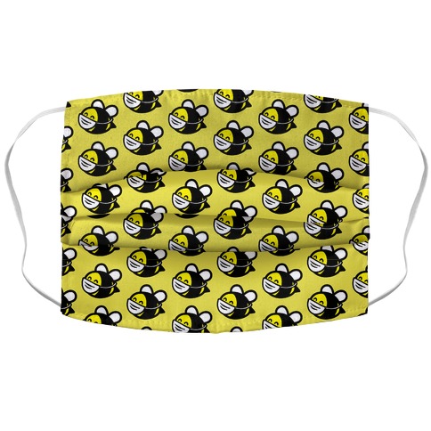 Bee Safe Pattern Accordion Face Mask