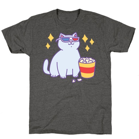 Fat Cat With Popcorn T-Shirt