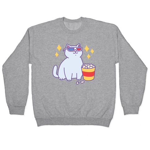 Fat Cat With Popcorn Pullover