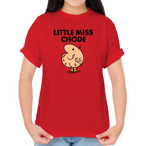 Little Miss Chode White Mens/Unisex Cotton T-Shirt - Size Medium