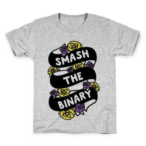 Smash The Binary Ribbon Kids T-Shirt